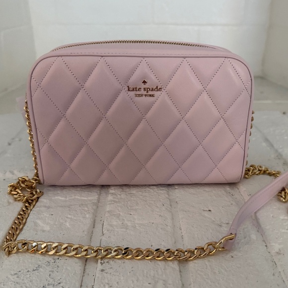 NWT - Kate Spade Carey Chain Quilted Camera Bag, Pale Amethyst - Picture 1 of 3